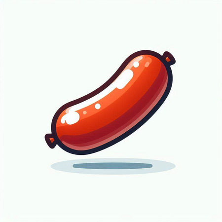 Sausage icon. Vector illustration. Isolated on white background.のイラスト素材