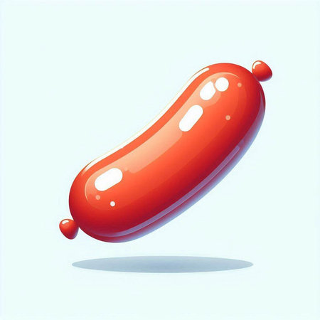 Sausage on a white background. Vector illustration. Eps 10のイラスト素材