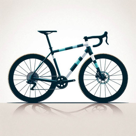 mountain bike on a white background, vector illustration, eps 10のイラスト素材