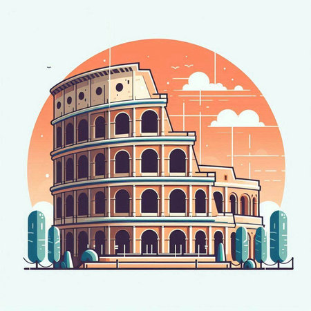 Colosseum in Rome, Italy. Colosseum is one of the symbols of Rome.