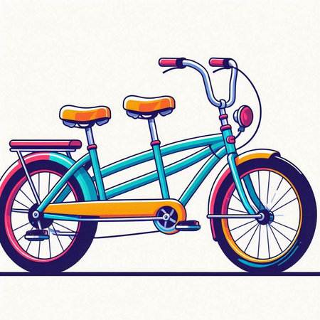 Vintage bicycle on white background, vector illustration. Retro style.のイラスト素材