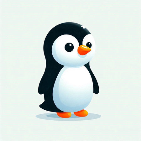 Cute penguin cartoon vector illustration. Cute cartoon penguinのイラスト素材