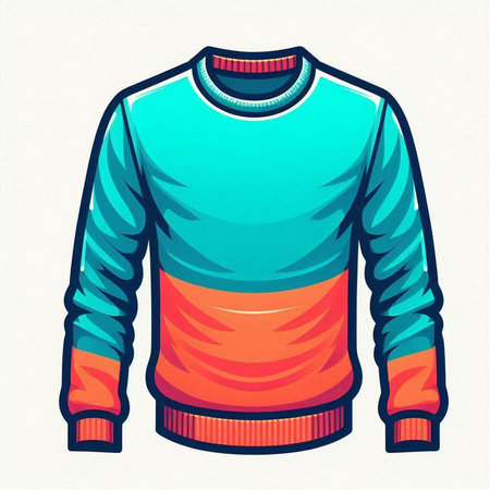 Illustration of a sweater on a white background. Vector illustration.