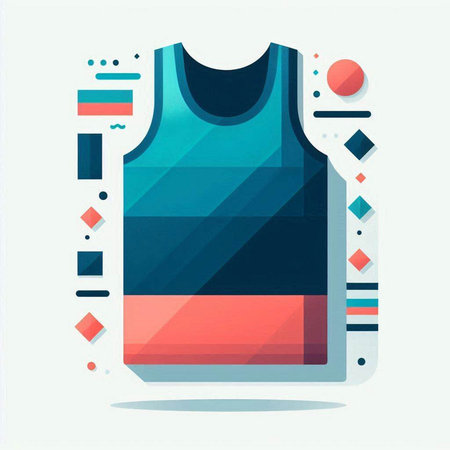 Colorful t-shirt design template. Vector illustration in flat styleのイラスト素材