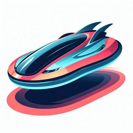 Computer mouse in abstract style on a white background. Vector illustration.