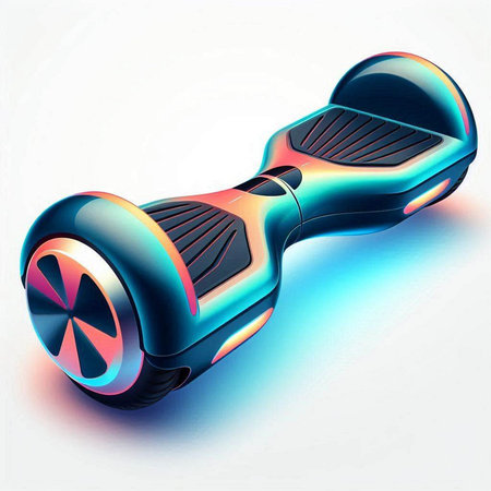 Close-up of Dual Wheel Self Balancing Electric Skateboard