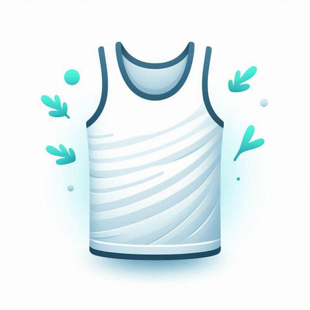 Vector illustration of a sleeveless T-shirt on a white backgroundのイラスト素材