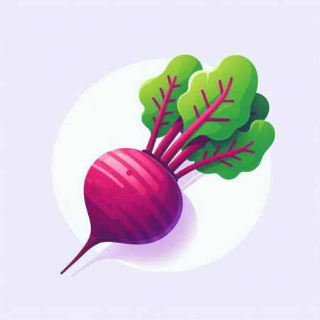 Beetroot illustration. Vegetable vector illustration. Vector illustration.のイラスト素材