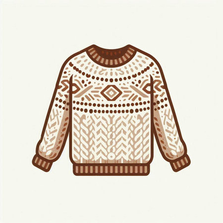 Knitted sweater. Vector illustration. Isolated on white background.のイラスト素材