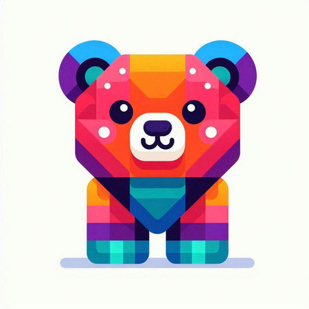 Cute cartoon bear. Vector illustration isolated on a white background.のイラスト素材