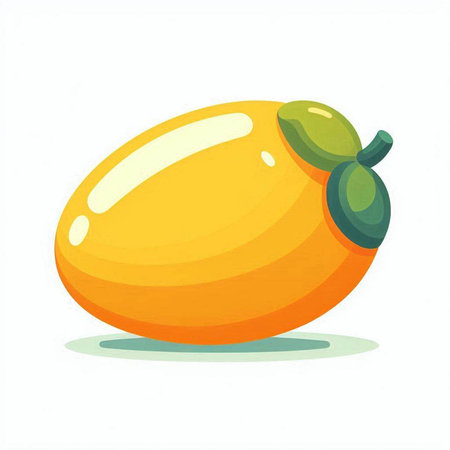 Mango fruit vector illustration isolated on white background. Vector illustration.のイラスト素材