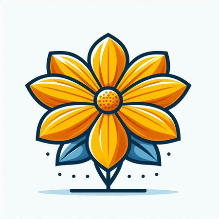 Flower icon on white background. Vector illustration in cartoon style.のイラスト素材