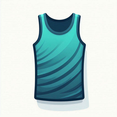 Blue tank top isolated on white background. Vector illustration. EPS 10のイラスト素材