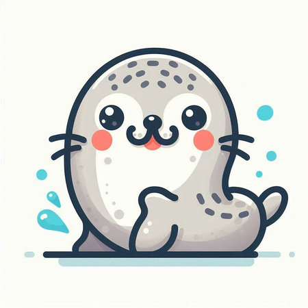 Cute seal. Vector illustration of a seal. Cute seal.のイラスト素材