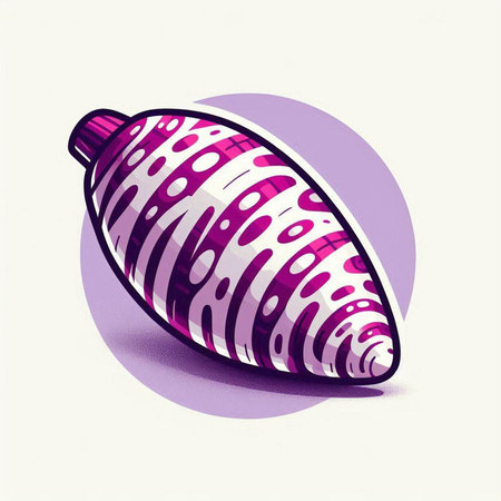 Illustration of a shell on a white background. Vector illustration.のイラスト素材