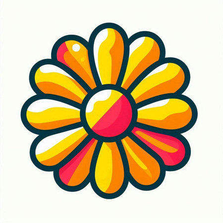 Flower icon. Vector illustration on white background. Flat design.のイラスト素材