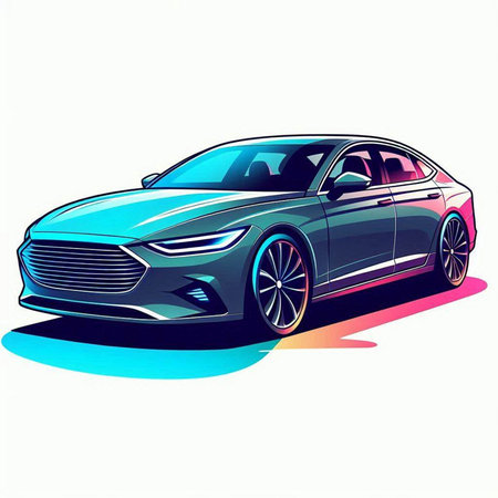 sport car on a white background, vector illustration, eps 10のイラスト素材