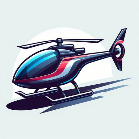 Helicopter vector illustration. Isolated on a white background.