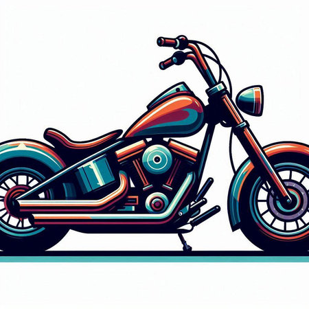 Motorcycle vector illustration. Motorcycle vector illustration. Motorcycle vector illustration.のイラスト素材