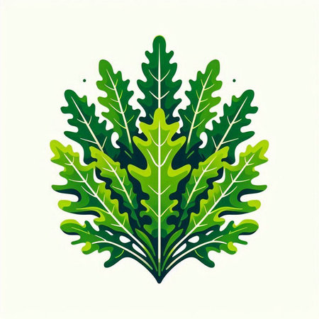 Green leaves isolated on white background. Vector illustration for your design.のイラスト素材