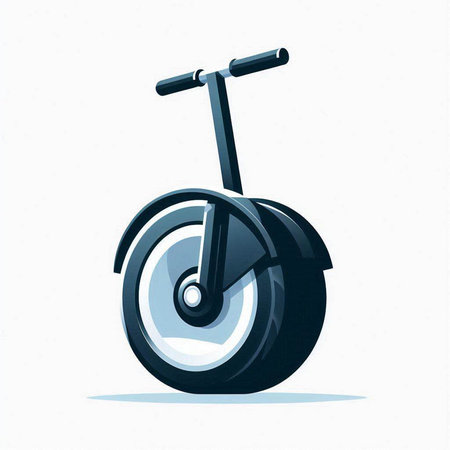 Vector illustration of an unicycle on a white background. 3dのイラスト素材