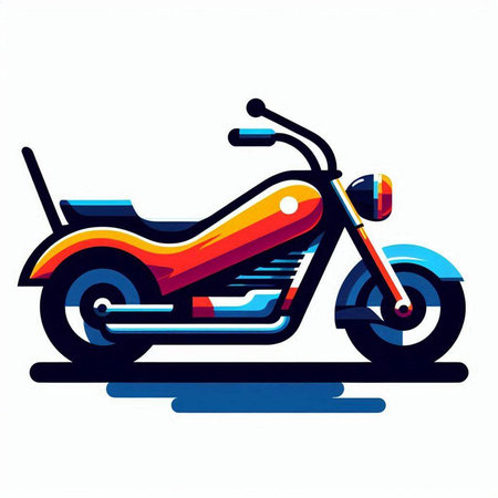 Motorcycle vector icon. Motorcycle illustration. Motorcycle vector iconのイラスト素材