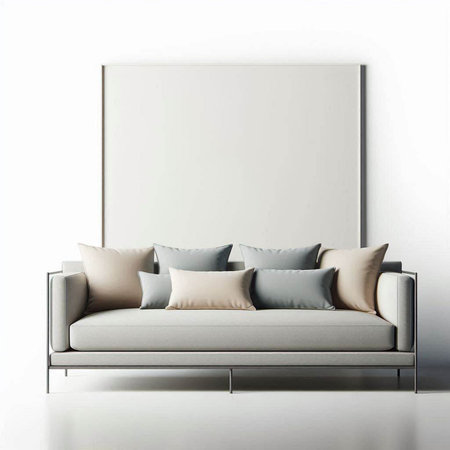 modern bright interiors 3D rendering illustration  on a white background