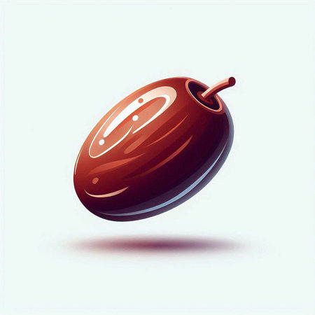Olive fruit vector icon. Realistic illustration of olive fruit vector icon for web designのイラスト素材