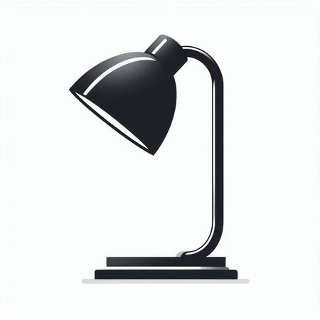 Table lamp on a white background. Vector illustration. Eps 10.