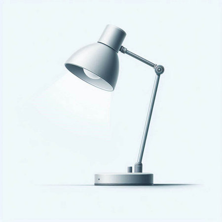 Illustration of a desk lamp on a white background. 3d renderingのイラスト素材