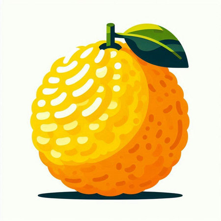 Orange fruit isolated on white background. Vector illustration. Eps 10.