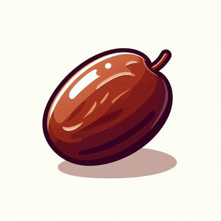 Illustration of a date fruit isolated on a white background - vectorのイラスト素材