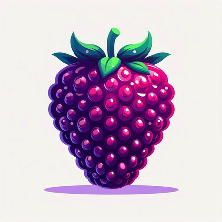 Raspberry vector illustration. Isolated on white background. Vector illustration.