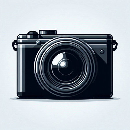 camera icon on the white background, vector illustration, eps10のイラスト素材