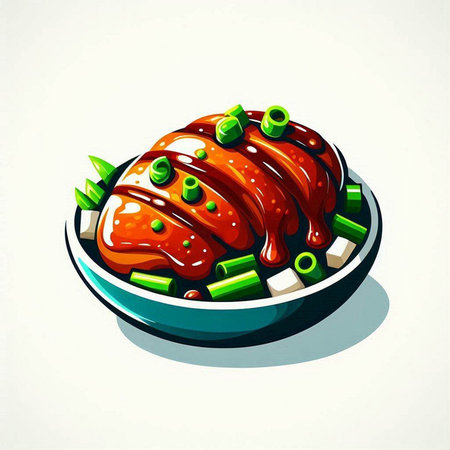 Illustration of japanese food, wokbokkiのイラスト素材