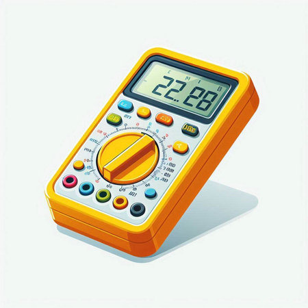 Digital multimeter on a white background. Isometric vector illustration.のイラスト素材