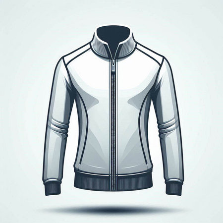 Men's leather jacket, sketch for your design. Vector illustration.