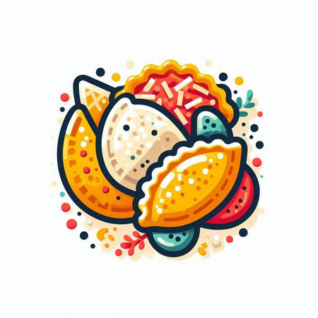 Hand drawn vector illustration. Cute cartoon doodle style food icon.のイラスト素材