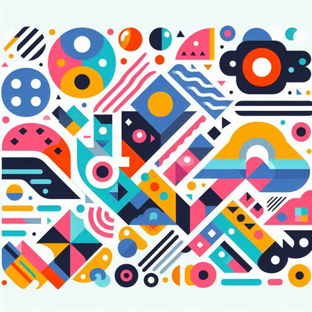 Abstract geometric background. Vector illustration. Eps 10. Colorful composition.