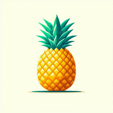 Pineapple vector illustration isolated on white background. Pineapple vector illustration.