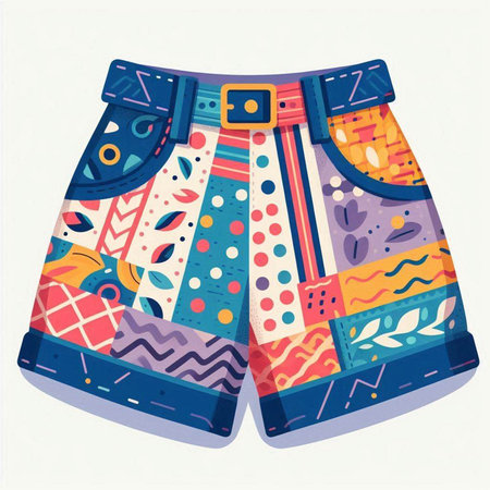Vector illustration of men's shorts. Vector illustration of men's shorts.