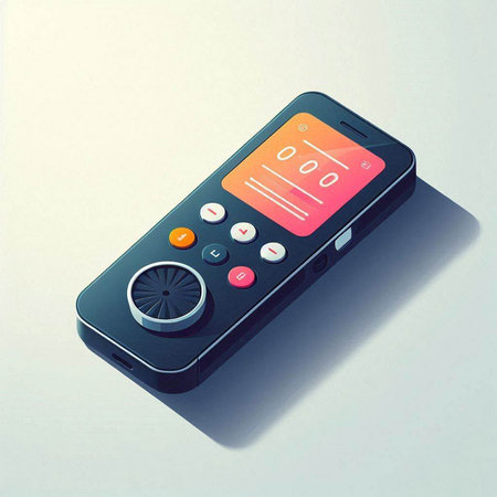 tv remote control on white background. 3d illustration. retro styleのイラスト素材
