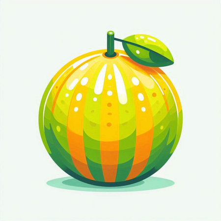 Fruit icon. Vector illustration of a ripe orange on a white background.のイラスト素材