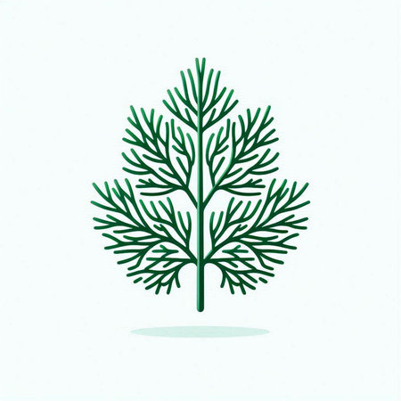 Dill icon. Vector illustration. Isolated on white background.のイラスト素材