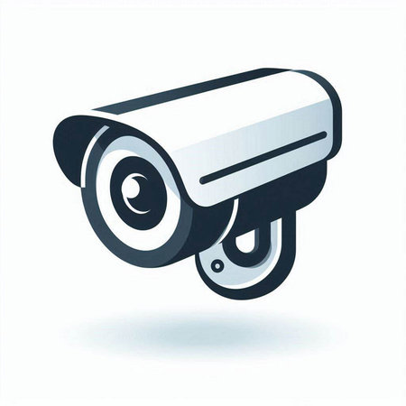 surveillance camera icon on white background. Vector illustration. Eps 10.