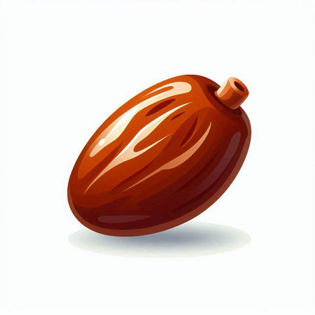 Illustration of a date fruit, isolated on a white background.のイラスト素材