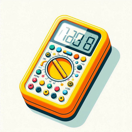 Digital multimeter. 3d isometric icon. Vector illustration.のイラスト素材
