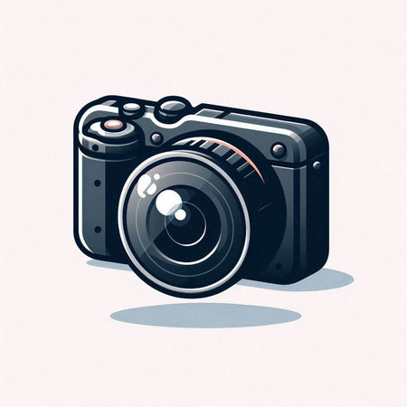 Camera icon on a white background. Vector illustration. Eps 10.のイラスト素材