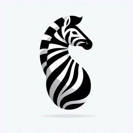 Zebra icon. Black and white zebra. Vector illustration.のイラスト素材