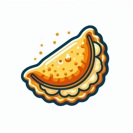 Illustration of a pie. Vector illustration of a pie isolated on a white background.のイラスト素材